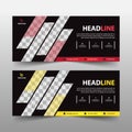 Advertising Business Banner Template, Horizontal Advertising Business Banner Layout Template Sign Set , Clean Abstract Cover