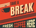 Advertising coffee retro poster