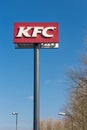 Advertising column of KFC near a Dutch Motorway in Lelystad