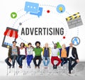 Advertising Commercial Marketing Branding Concept Royalty Free Stock Photo