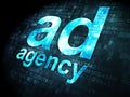 Advertising concept: Ad Agency on digital Royalty Free Stock Photo