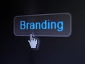 Advertising concept: Branding on digital button