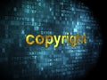 Advertising concept: Copyright on digital background