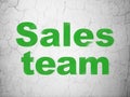 Advertising concept: Sales Team on wall background Royalty Free Stock Photo
