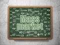 Advertising concept: Mass Market on School board background Royalty Free Stock Photo