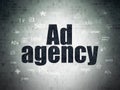 Advertising concept: Ad Agency on Digital Data Paper background Royalty Free Stock Photo