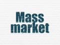 Advertising concept: Mass Market on wall background Royalty Free Stock Photo