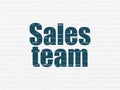 Advertising concept: Sales Team on wall background Royalty Free Stock Photo
