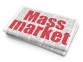 Advertising concept: Mass Market on Newspaper background