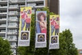 Advertising Flags Diemen Shopping Mall At Diemen The Netherlands 2019