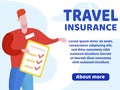 Advertising Flyer Lettering Travel Insurance.