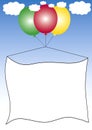 Advertising frame on balloons