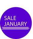 ADVERTISING ICON FOR YOUR PRODUCT SALE JANUARY Royalty Free Stock Photo
