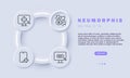 Advertising line icon. Precision targeting, digital platforms, algorithms, user data analysis, consumer behavior. Neomorphism