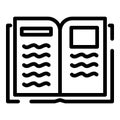 Advertising magazine icon, outline style