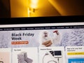 Advertising on the main webpage of Amazon.com - Black Friday is