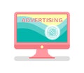 Advertising in Internet, Monitor of Computer Icon