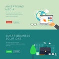 Advertising media and smart business solution banners