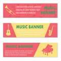 Advertising musical banners Royalty Free Stock Photo