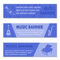 Advertising musical banners Royalty Free Stock Photo