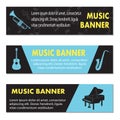 Advertising musical banners Royalty Free Stock Photo