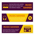 Advertising musical banners Royalty Free Stock Photo