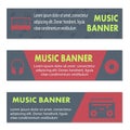 Advertising musical banners Royalty Free Stock Photo