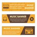 Advertising musical banners Royalty Free Stock Photo