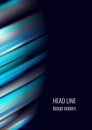 Advertising poster, bright soft stripes on a black background, futuristic design. Modern club party invitation, dance music cover Royalty Free Stock Photo