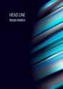 Advertising poster, bright soft stripes on a black background, futuristic design. Modern club party invitation, dance music cover Royalty Free Stock Photo