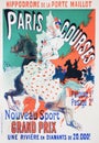 The advertising poster of horse racing in the vintage book Les Maitres de L`Affiche, by Roger Marx, 1897