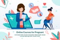 Advertising Poster Online Courses for Pregnant.