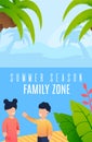 Advertising Poster Summer Season Family Zone.