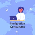 Advertising poster words immigration consultant