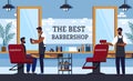 Advertising Poster is Written the Best Barbershop