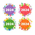 2024 advertising seasons labels Royalty Free Stock Photo