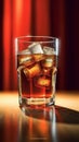 advertising shoot of class of coca cola on red blurry background Royalty Free Stock Photo