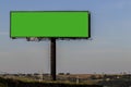 advertising sign with green background, spectacular billboard with chroma key Royalty Free Stock Photo