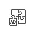 Advertising solutions line icon