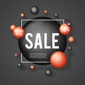 Advertising special big offer sale banner layout concept sticker set vector illustration Royalty Free Stock Photo