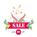 Advertising of spring Easter sales and discounts