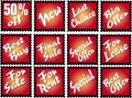 Advertising stamps Royalty Free Stock Photo