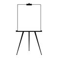 Advertising stand or flip chart or blank artist easel isolated on white background. Presentation blank white board for conference.