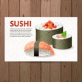 Advertising sushi card