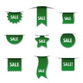 Advertising tags green colors Royalty Free Stock Photo