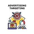Advertising Targeting Vector Color Illustration