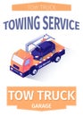 Advertising Text Poster for Modern Towing Service Royalty Free Stock Photo