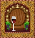 Advertising wine beer banner barrel