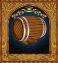 Advertising wine beer banner barrel