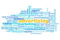 Advertising word cloud Royalty Free Stock Photo
